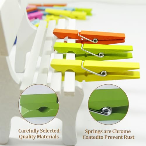 1.35 Inch Mini Clothes Pins for Photo,50 pcs Colorful Small Clothes pins,Mini Photo Clips Ideal for Crafts, Decorations and DIY Project