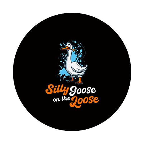 Silly Goose On The Loose PopSockets Swappable PopGrip, Black - Image 3
