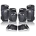 LANOVAGEAR Knee Elbow Pads with Wrist Guard Adjustable Toddler to Adult 6PCS Protective Gear Set for Multi Sports Cycling Bicycle Skateboarding