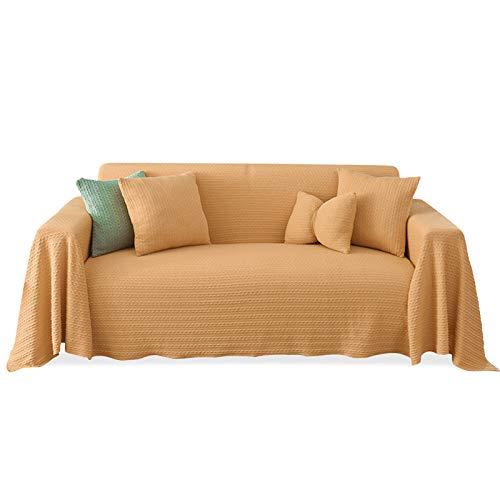 PETCUTE Sofa Throw Sofa Blankets Throws Large Medium Small Versatile Sofa Bedspread Travel Office Throw Orange 170X200CM