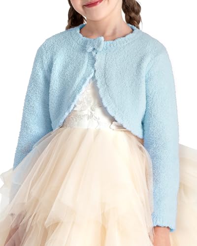 Image of BOBOYOYO Long Sleeve Girls Shrug Knit Girls Cardigan Bolero Dress Sweater