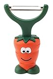 MSC International Joie Veggie Dude Fruit Vegetable Peeler, Stainless Steel Blade, 4-Inches, 4', Orange