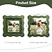 THKRLOF 4x4 Picture Frame with Mat for 3x3, Wavy Edge Wooden Real Glass Photo Frame for Tabletop and Wall Hanging, Green, 1 Pack
