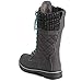 POLAR Womens Faux Fur Warm Thermal Waterproof Outdoor Walking Snow Winter Rubber Sole Calf Boots - Grey/Blue - EU39/US8 - YC0607