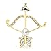 Produktbild QPODGQ Brosche Strass Perle Pfeil Bogen Broschen Frauen Männer Legierung Gold Color Tool Classic Casual Party Brosche Pins