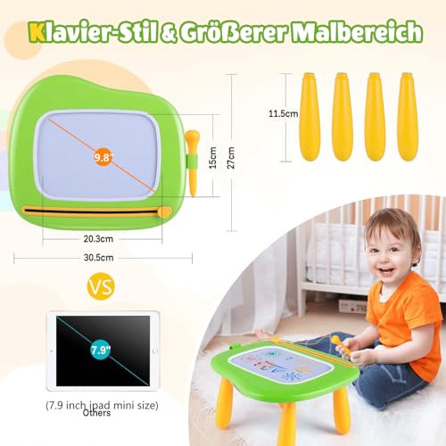 Smasiagon Kinderspielzeug ab 1 Jahr, Magnetische Maltafel Zaubertafel Bunt Zeichentafel Magnettafel mit 4 Beine für Kinder Geschenk für 1 2… – Ansicht 2