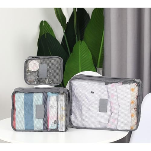 Kit Organizador De Mala De Viagem Contendo 6 Peças (Azul)