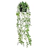 Aurevita 1 PCS Künstliche Hängepflanzen Eucalyptus Blätter, Künstliche Pflanzen Hängepflanze Künstlich Kunstpflanze für Wohnzimmer, Zimmer, Wand, Zuhause, Terrasse Deko, Aesthetic Home Decoration
