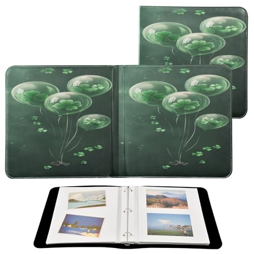 Álbum de fotos auto adhesivo DIY Scrapbook álbum Día de San Patricio con globos y trébol, encuadernador de 3 anillos, 40 páginas, 8x10 para recuerdos miniatura 2