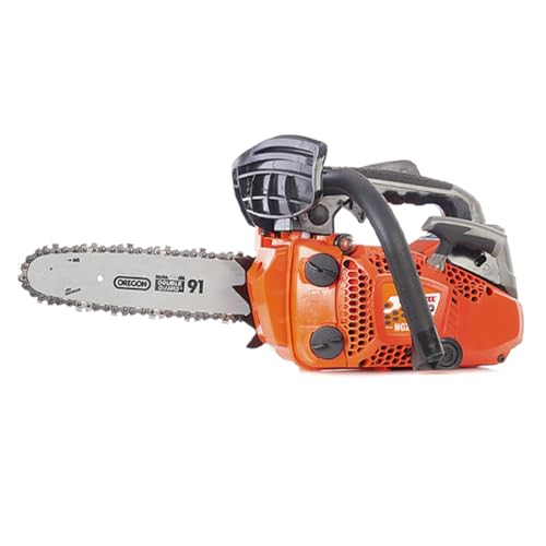 ANOVA - Motosierra Gasolina | 1,2 CV / 0,9 KW | 25,4 CC | 3,2 KG | Espada 10' - 25 CM - 3/8' BP OREGON | Para Tala, Poda y Corte de Madera en Jardín y Trabajos Forestales | Arranque Manual