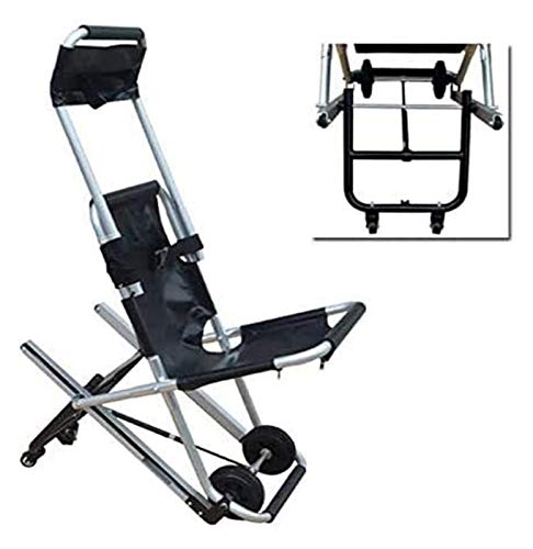HNHN Portable Foldable Stair Stretcher Lift Stair Chair, Ambulance Firefighter Evacuation with Quick Release Buckles for Elderly 1124