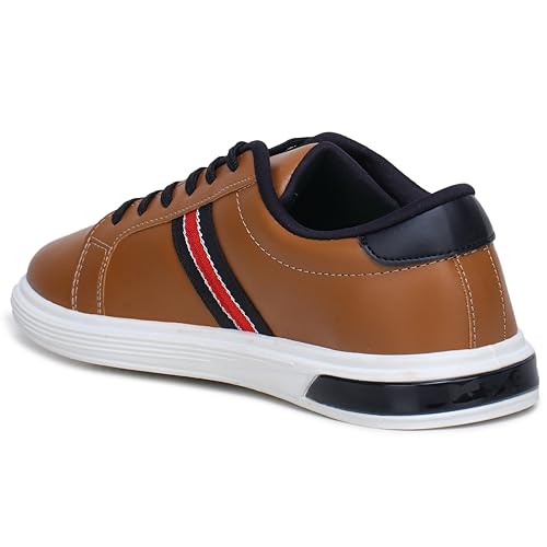 Image of ATHCO mens Milan Sneaker|Memory Foam Comfort|Laceup|Casual Shoes for Men|Soft Trendy Shoes For men|Fashion Sneaker|Genz|Millennials|Alpha|Footwear|Lightweight|EasyCare|Comfortable|Dailyuse|Extrasoft|SlipResistant|Durable|EasyCare|Shoes For Men's & Boy's