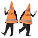 MISS FANTASY Traffic Cone Costume - Adult Coneheads Halloween Outfit, Orange Funny Costume