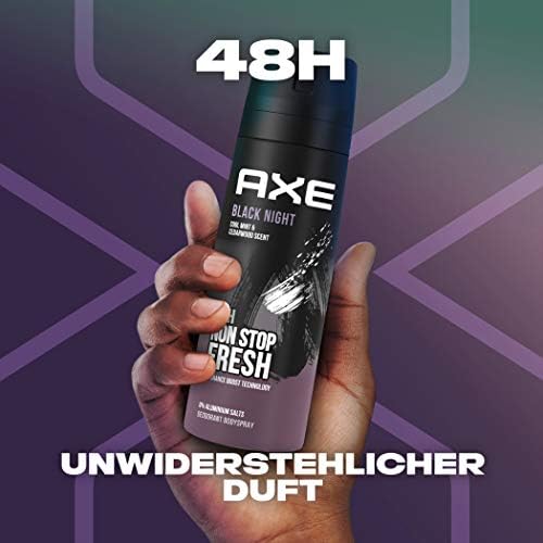 Axe Dezodorant Black Night bez soli aluminium 150 ml, (opakowanie 3 szt.)