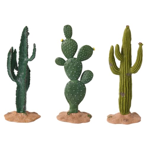 iplusmile 3個 人工サボテン飾り点 リアルな質感のフェイクサボテン植物 室内用ホームデコレーション 変形に強く手入れ簡単なインテリア置物