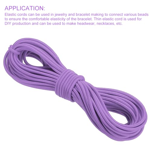 Cordón elástico de 3 mm morado claro para reparar complementos y asegurar objetos 5