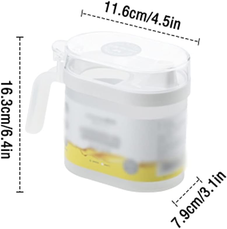oil bottle 16.9 Oz Plastic Oil Dispenser with Comfortable Handle Household Kitchen Oil and Vinegar Bottle Press Open Cap Oil Pourer oil sprayer(Color:B)