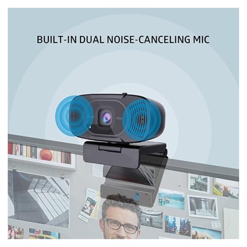 Webcam USB HD 1080p avec double microphone intégré pour PC et visioconférence - 5