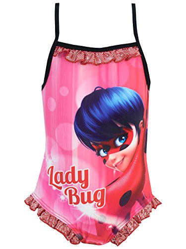 Miraculous Ladybug Girls' Lady Bug Swimsuit Red Size 4