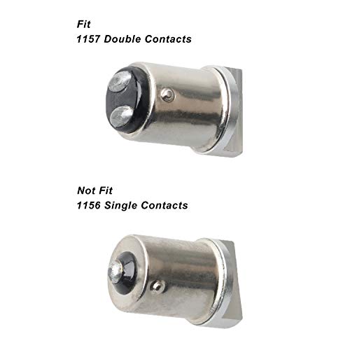 Image of NTHREEAUTO 1157 LED Front Turn Signal Lights 2 Inch Bullet Style Turn Signals Compatible with Dyna Softail Sportster Touring Street Glide Road Glide Iron 883