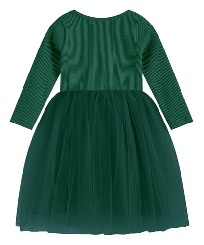Image of GSVIBK Baby Girls Tutu Dress Sleeveless Toddler Cotton Tulle Skirt Princess Party Prom Dresses
