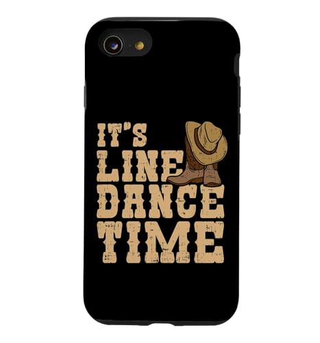 Funny Line Dance �E�G�X�^���J���g���[�u�[�c It's Line Dance Time �X�}�z�P�[�X iPhone SE (2020) / 7 / 8 �p