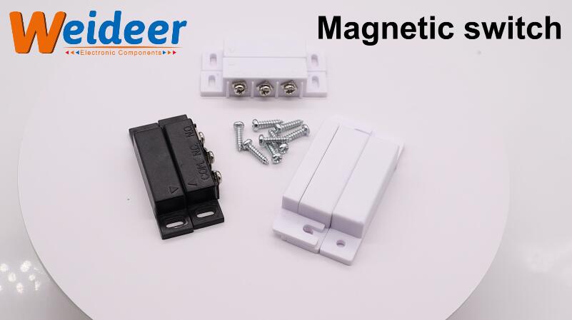 Image of weideer 2pcs MC-31B Magnetic Reed Switch Wired Surface Mount Normally Open Closed NC NO Door Contact Sensor Alarm Magnetic Door Switch Black