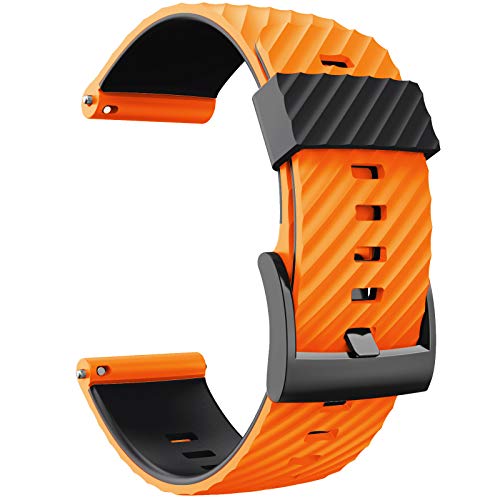 N/0 Linhuahua Bracelet de rechange en silicone souple pour montre Suunto 7/9/Baro/D5 Cover