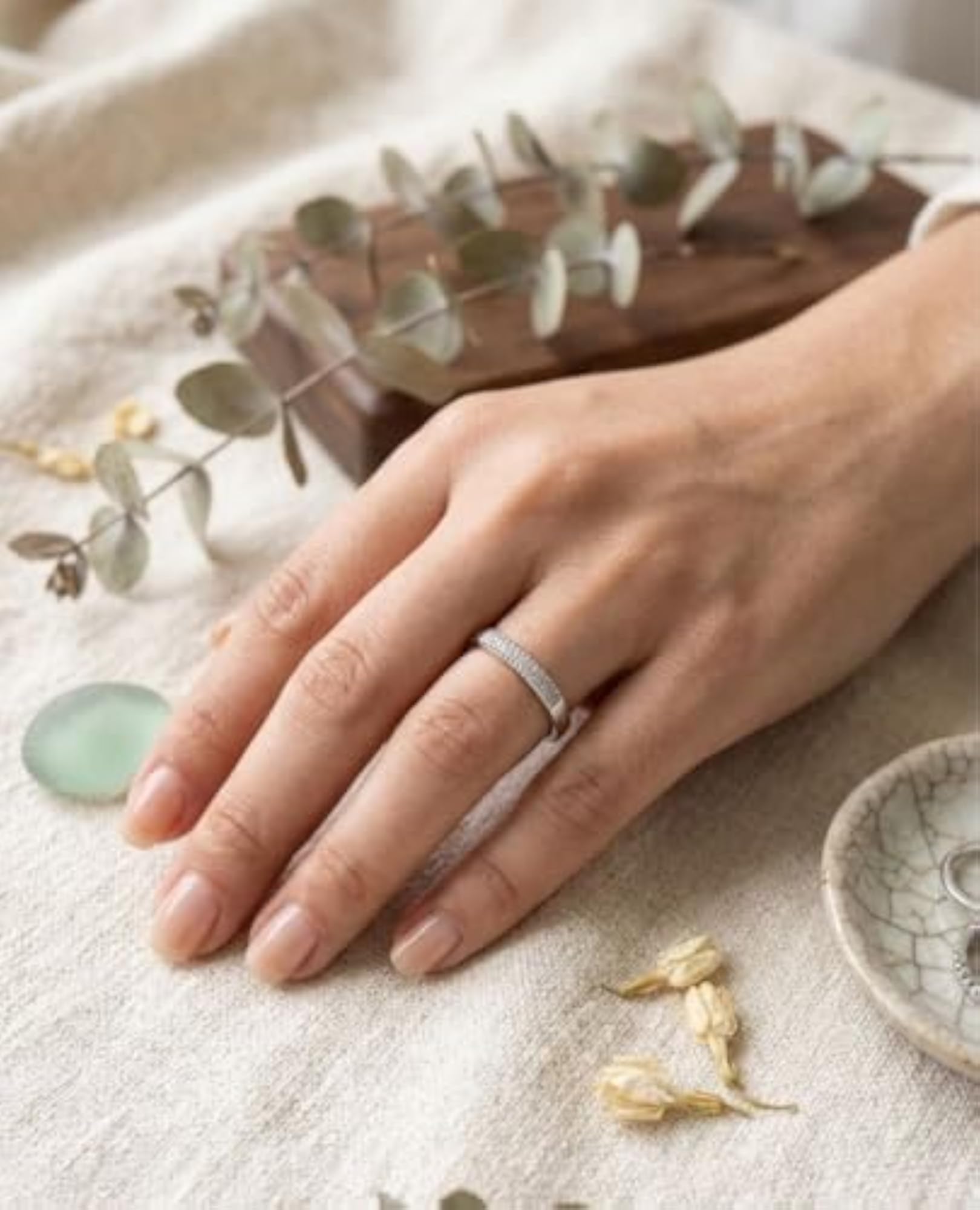 Women's Elegant Half Strip Adjustable Ring, Stylish Design