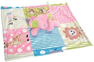 Wingingkids Baby Plush Security Blanket Ultra Soft Breathable Snuggle Blanket for Boys and Girls, Cute Pink Elephant Doll for Toddler, 1pcs