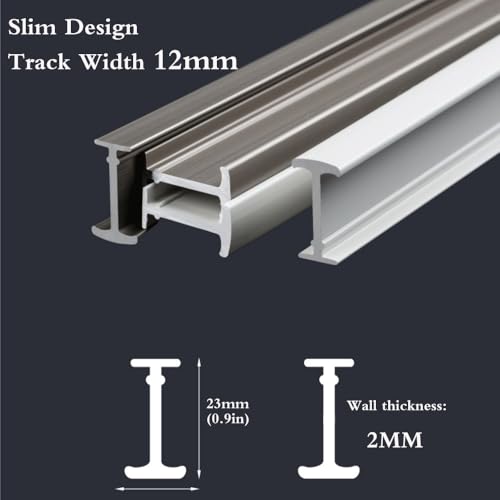 Riel de cortina de montaje en techo, sistema de riel de ventana flexible para duchas y separadores de habitaciones, montado en la pared con polea, ideal para arreglos de cortinas flexibles
