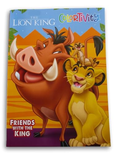 The Lion King - Libro da colorare e attività 'Friends with The King', 80 pagine