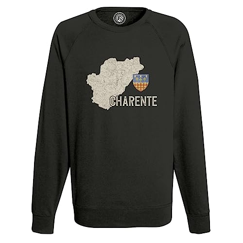 Sweat Shirt Charente 16 Angoulême avec design carte ancienne Nouvelle Aquitaine