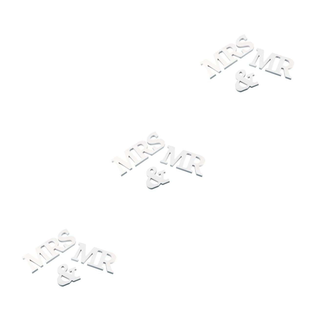 STOBOK 3 Letras De Pvc Con Textura De Madera Para Decoración De Mesa Ideal Para Bodas Aniversarios Y Fiestas.