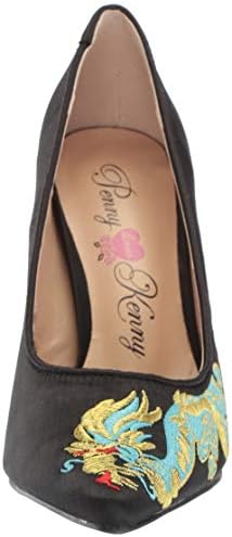 Penny Loves Kenny Women's Opus DGN Pump, Black Satin Fabric, 9.5 Wide | Image 1