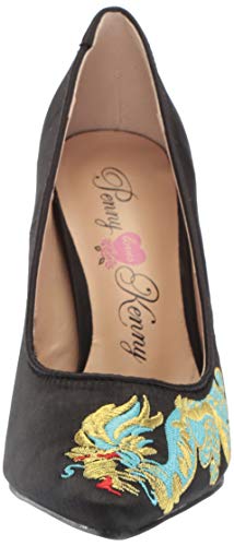 Penny Loves Kenny Women's Opus DGN Pump, Black Satin Fabric, 8.52