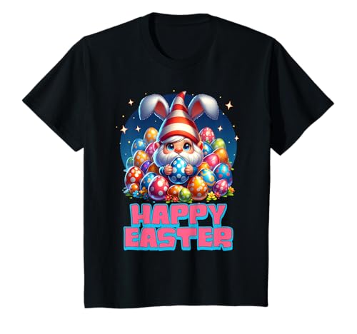 Niños Happy Easter Bunny Gnomo Rabbit Toddler Girls Boys Egg Hunt Camiseta