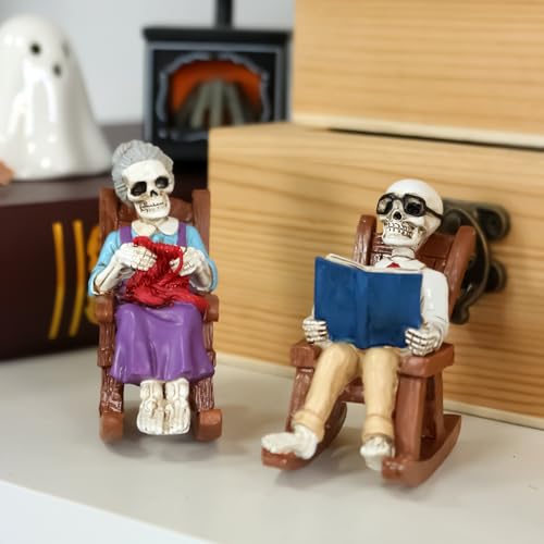Figurines de squelettes en résine pour déco de table