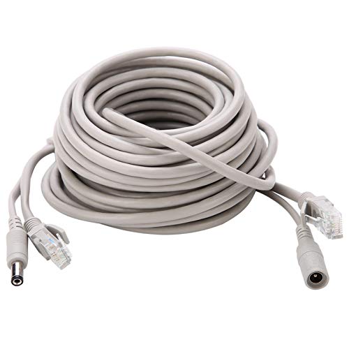 Ciciglow Ethernet Cctv Cable, Rj45+Dc 10Mbps/100Mbps Ethernet Cctv Cable Surveillance Camera Cables For Ip Cameras Nvr System.(15M) #TOP2