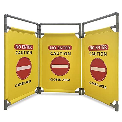 Do Not Enter-Signs red Caution - Sign 3 Panels Safety Barriers 3.2 FT