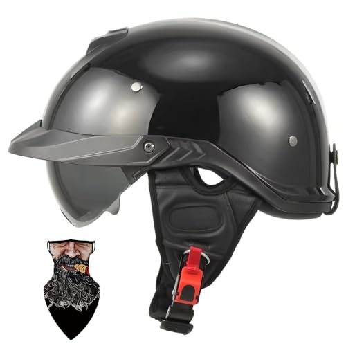 Casco jet moto retro ligero para evitar el calor y el dolor cervical