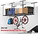 Keelian 3x8 Overhead Garage Storage Rack Adjustable Garage Ceiling Storage Racks, Holds 600 lbs, 22 lbs Per Hook, Heavy Duty Steel Hanging Organizer for Tools, Bins & Bikes