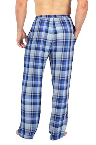 image for TexereSilk Men’s Woven Plaid PJ Pants - Pajamas in Bamboo Viscose by