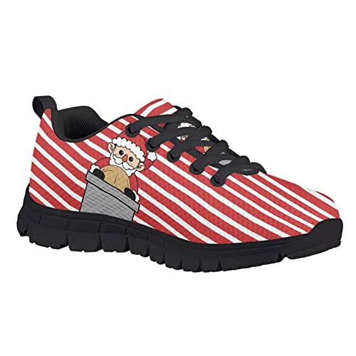 KEIAHUAN Sneaker Shoes for Boys Girls Kids Breathable Mesh Lightweight Athletic Running Walking Casual Shoes Girls Running Shoes,Santa Claus2