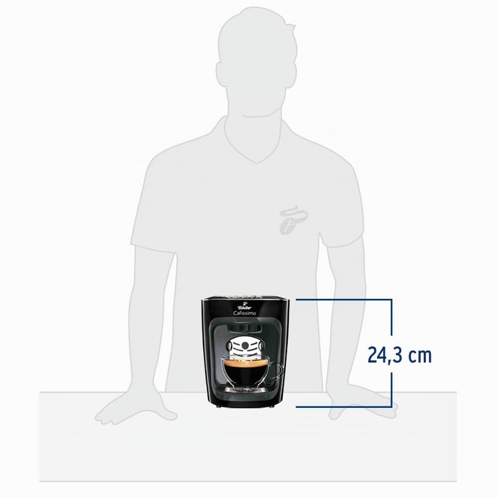 Tchibo Cafissimo mini Kaffeekapselmaschine (für Kaffee, Espresso, Caffé Crema und Tee) schwarz (Mitternachtsschwarz)