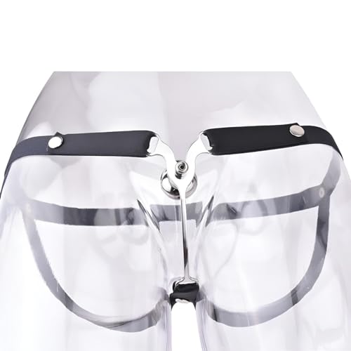 KKSEXY男の娘用貞操帯 フラット貞操体 ステンレス鋼貞操ロック 隠れたウェアラブル貞操装置コック逃げることを防ぐ貞操ケージ 補助ベルト付き大人のおもちゃ - 画像6