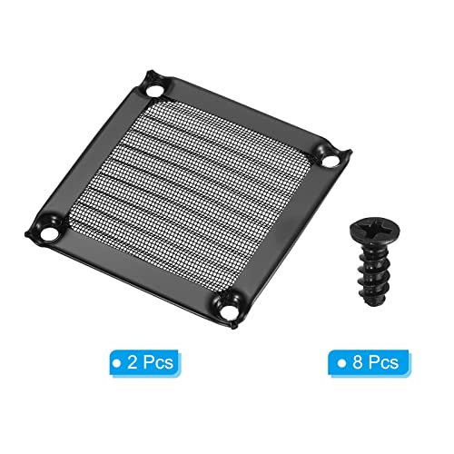PATIKIL 60mm Fan Filter Grills with Screws, 2 Pack Aluminum Frame Stainless Steel Mesh Dustproof Cover for Computer Case Black - Image 3