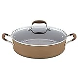 Anolon Advanced Hard Anodized Nonstick Saute Pan / Frying Pan / Fry Pan - 5.5 Quart, Brown