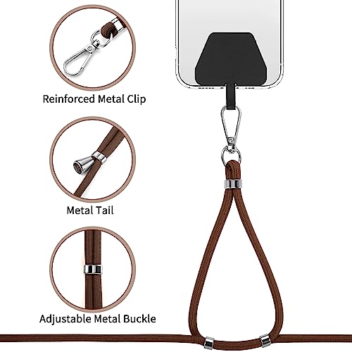 Cell Phone Lanyard 2 Pcs-1 Pcs 30"(Neck Strap×1)+8"(Wrist Strap×1) Black - Photo 69 sur 115