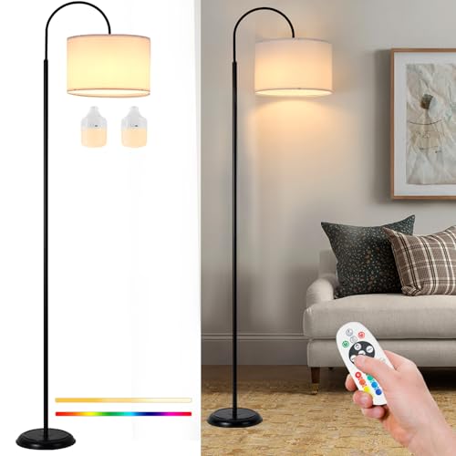 LEECOORA Cordless Floor Lamp with 2.5KG Weighted Base – Dual-Bulb
